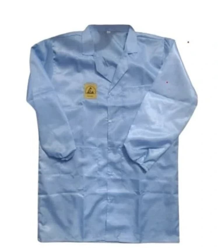 Unisex Esd Apron Anti Static Lab Coat Blue