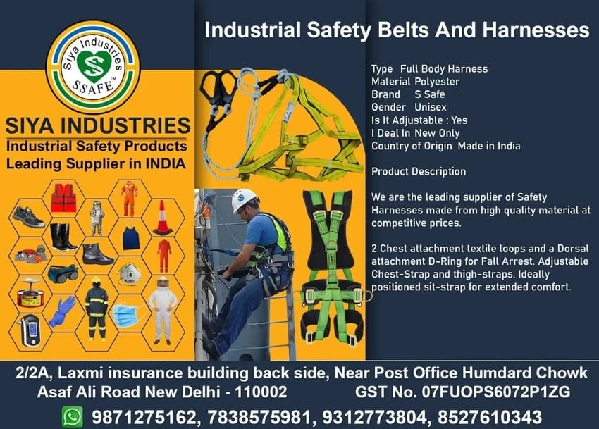 Green Polypropylene Safety Belt And Harness