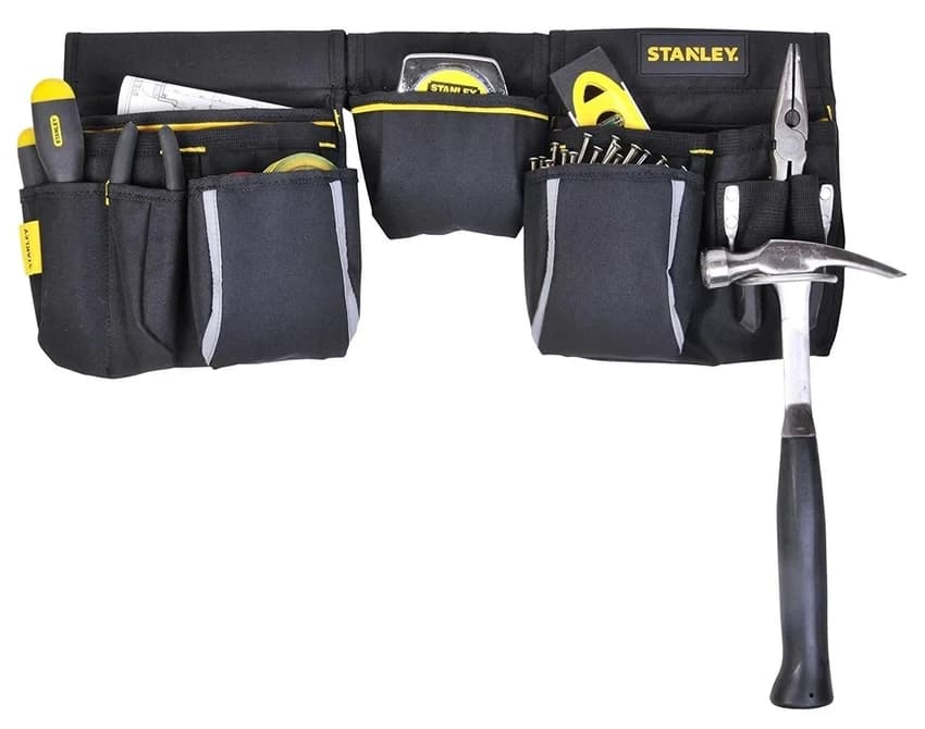 Nylon Yellow & Black STANLEY TOOL APRON, For Tools Storage, Model Name/Number: STST511304