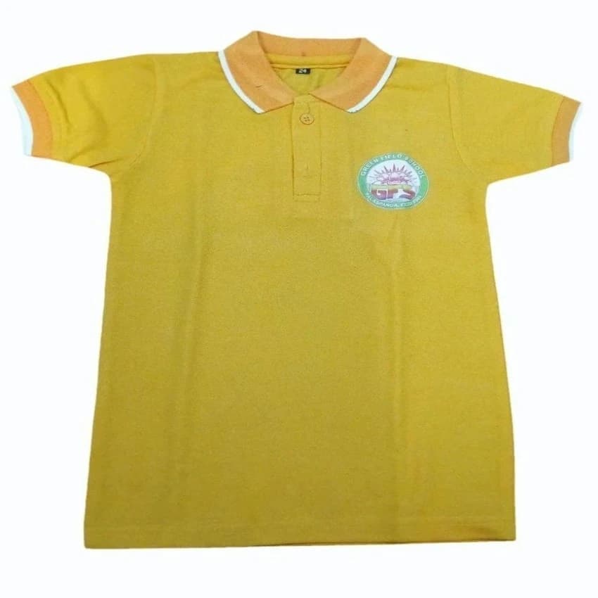 Boys Cotton School Uniform T Shirt, Size: Small