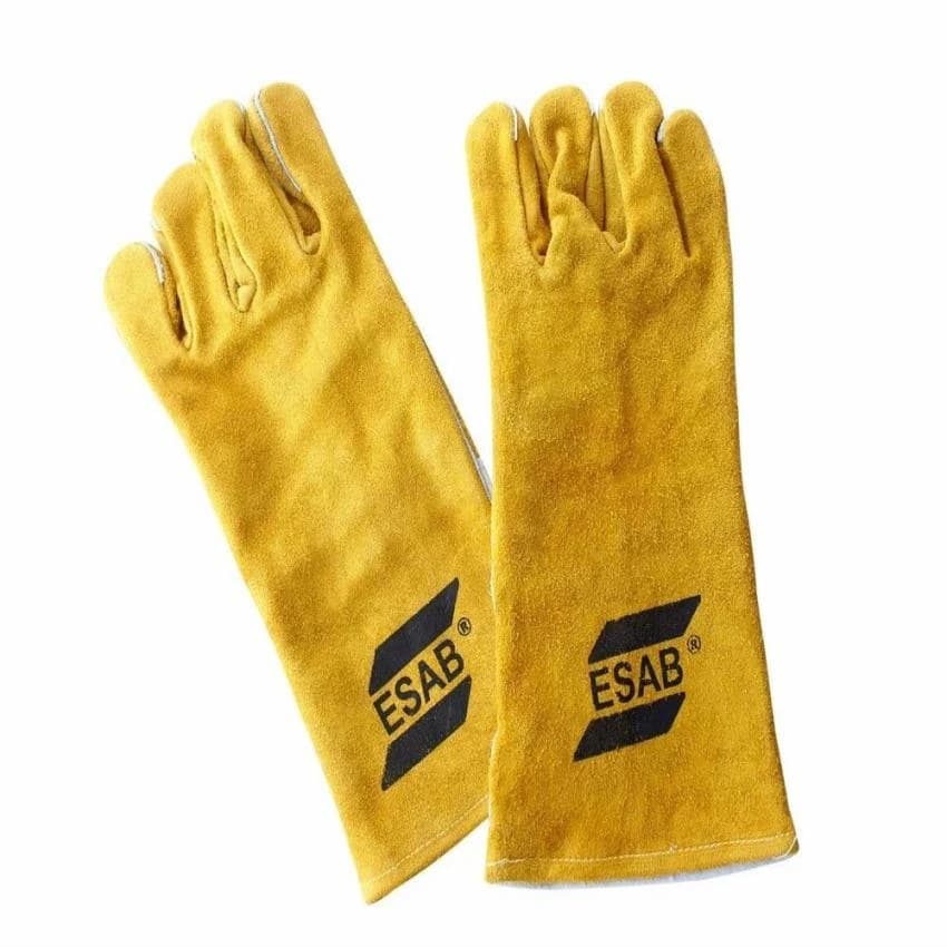 Heavy duty chrome leather Yellow ESAB Welding Hand Gloves