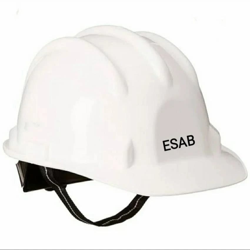 White Plastic ESAB Safety Helmet, Size: Large