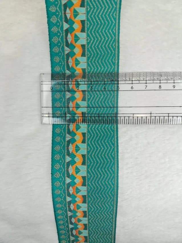 Double Sided Polyester Digital Printed Lace, For Saree, Size: 2 Inch