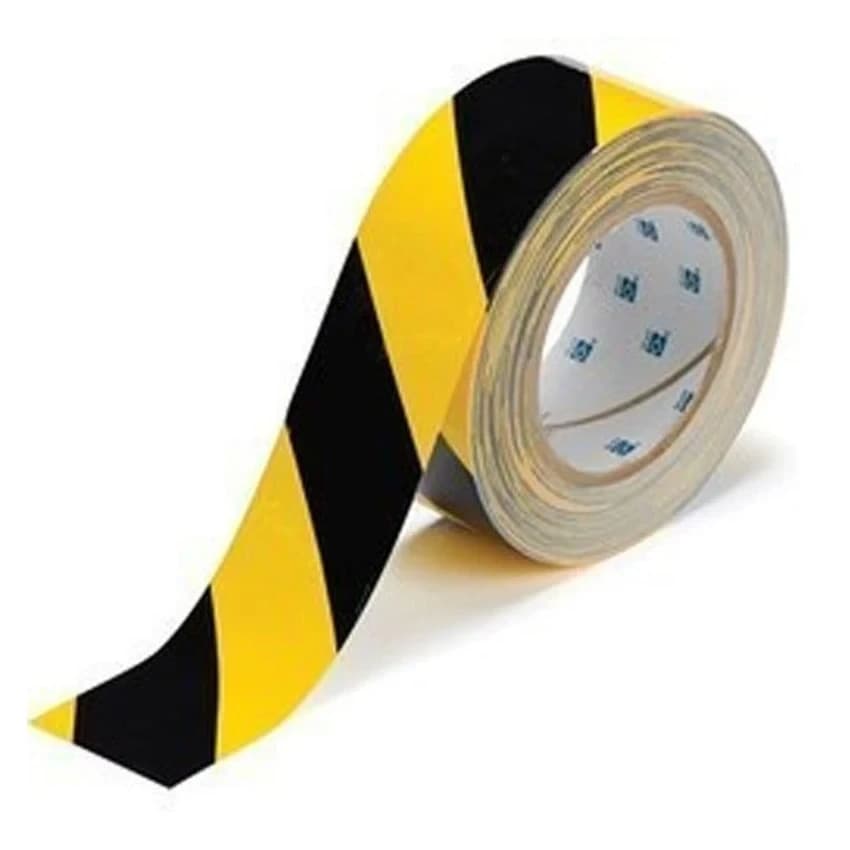 Up to 45 inch Yellow and Black Road Marking Tape Roll, Size: 2 inch