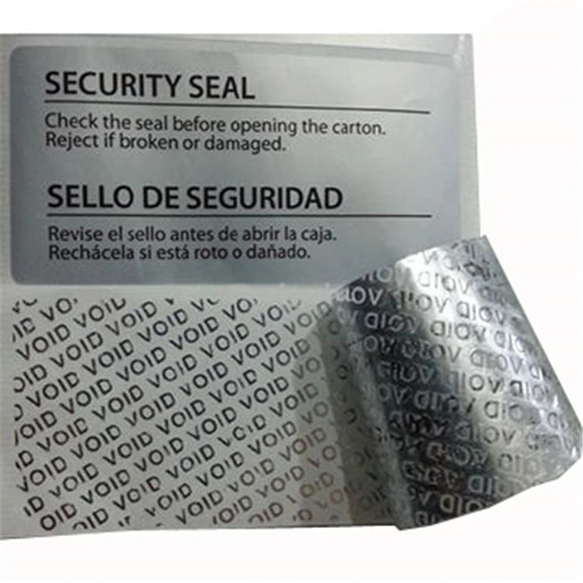 Void Silver Tamper-Evident Holographic Stickers 3D Hologram Printing, For Tamper Label, Packaging Type: Sheet