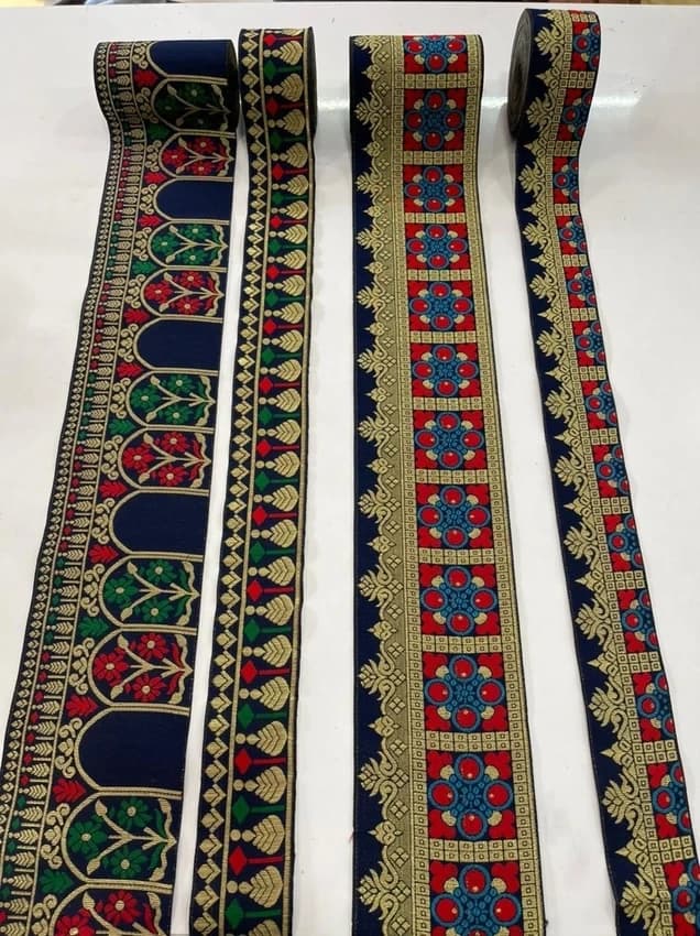 Multicolor Zari 4 Inch Repiyar Lace