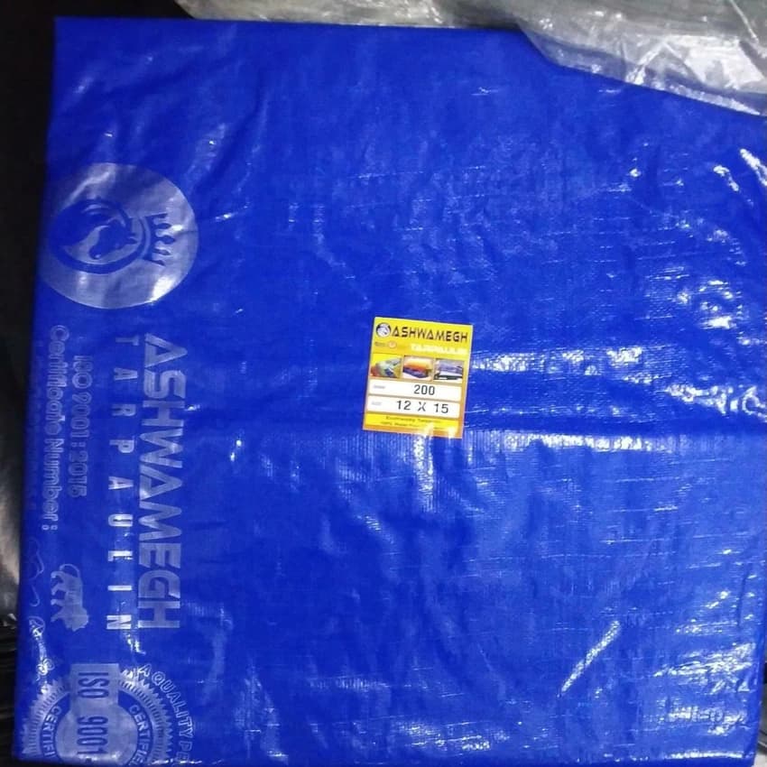 PE Laminated Blue HDPE Tarpaulin, Thickness: 100 To 450 Gsm, Size: multiple sizes
