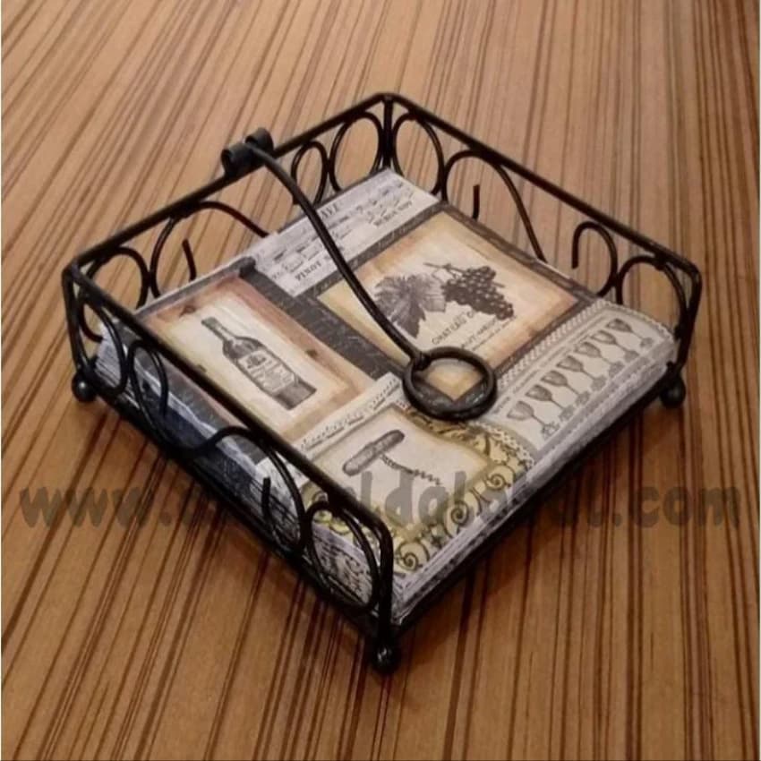 Black Iron Tissue Paper Holder