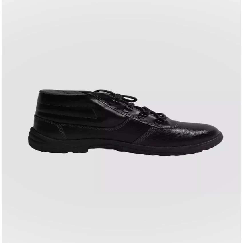 High Ankle Genuine Leather Industrial Safety Shoes with Steel Toe (100 Joules)