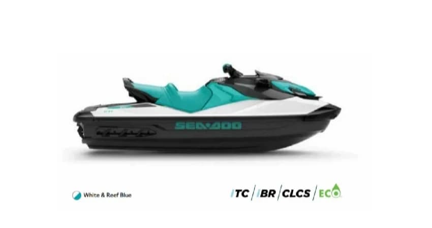 White & Reef Blue Seadoo GTI 90, Seating Capacity: 3