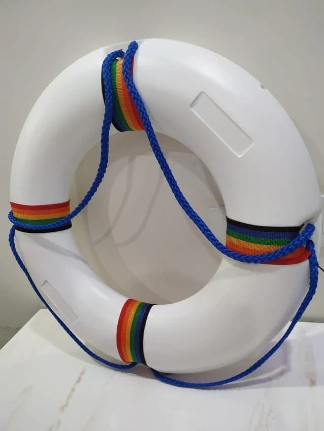 Polyethylene kids lifebuoy rings white colour