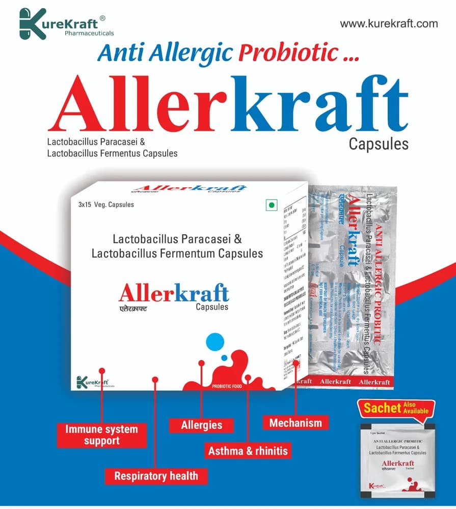 Lactobacillus Paracasei + Lactobacillus Fermentum 4 Billion CFU Capsules (AllerKraft)